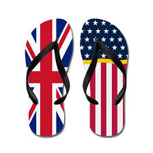 British England Uk American Flag Flip Flops