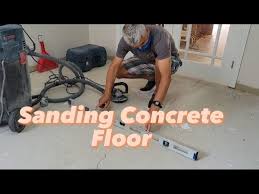 sanding concrete floor you