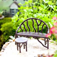 Miniature Wildewood Fairy Garden Bench