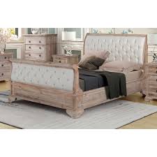 ibiza queen sleigh bed upholstered head