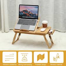 Foldable Bamboo Laptop Bed Cooling