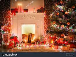 Christmas Living Room Decorations Beautiful Xmas Stock Photo