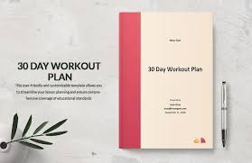 Free 30 Day Workout Plan Template