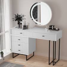 makeup vanity desk set with drawers