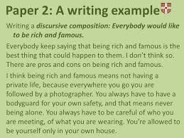 Writing Discursive compositions  Secondary level   Part       SlidePlayer