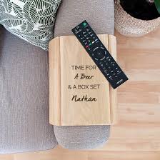 We also offer custom finishing. Personalised Free Text Wooden Sofa Tray Find Me A Gift