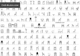 chairs cad block free drawings