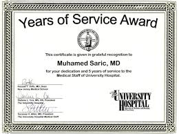 Years Of Service Award Certificate Templates Printable Word Doc Year