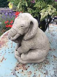 Stone Elephant Garden Ornament Statue