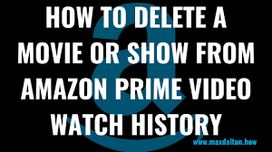 from amazon prime video watch history