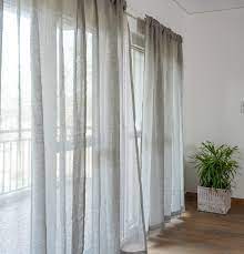 customizable linen sheer curtain