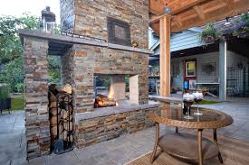 Double Sided Outdoor Fireplaces