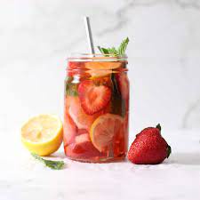 strawberry and lemon water green