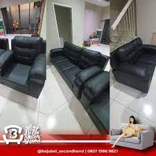 sofa 3 2 1 seater kulit sintetis