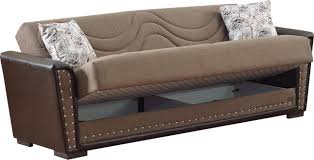 toronto brown fabric sofa bed by empire