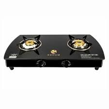 Two Burner Glass Top Gas Stove At Rs