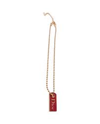 Dior Dog Tag Necklace