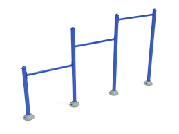 triple station inclined chin up bars