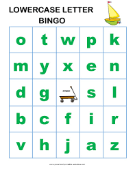 letter recognition bingo games