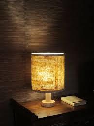Side Table Lamp Rice Paper And Bamboo Lamp Reading Lamp Etsy