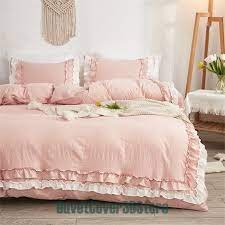 Double Ruffled Duvet Cover With
