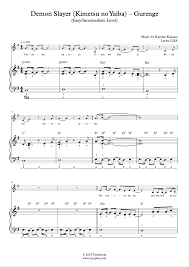 sheet of slayer for piano solo