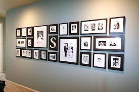 Example Of A Rectangular Photo Wall Display Frame Design For Living