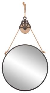 patton decor 24 round metal mirror