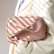 bow knot cosmetic case toiletry pouch