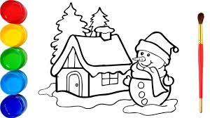 Vẽ và tô màu Người tuyết Noel | Bé Học Tô Màu | Glitter Snowman drawing and  coloring for kids | Người tuyết, Noel, Tuyết