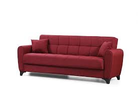 Lincoln Red Fabric Sofa Bed At Futonland