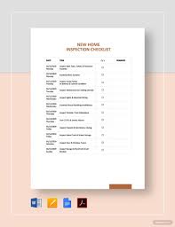 free inspection checklist template