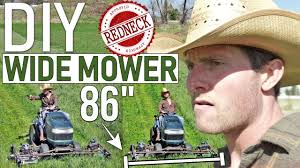 diy redneck wide mower deck attached