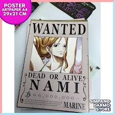 Cari produk action figure lainnya di tokopedia. One Piece Poster Buronan Nami Wanted Bounty Latest Straw Hat Shopee Malaysia