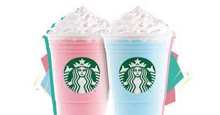 bubblegum and cotton candy frappuccinos