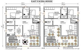 34 X40 East Facing 2bhk House Plan As