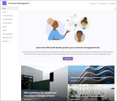 contracts management team site template