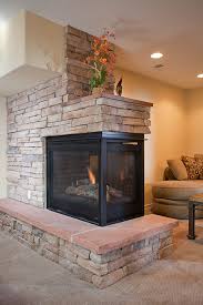 Custom Stone Fireplace And Hearth In