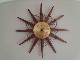 Paico Mid Century Sunburst Wall Clock