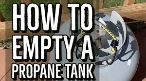how to empty out a grill propane tank