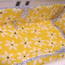 bee daisy crib bedding accessories