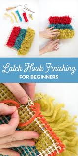 basic latch hook finishing hands occupied