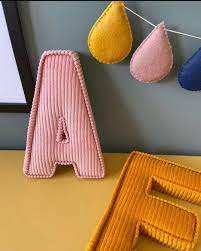 Corduroy Fabric Letters Nursery Decor
