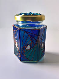 Crystal Zentangle Stained Glass Jar