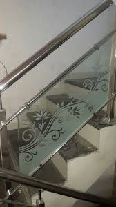 Stainless Steel Stairs Glass Stair Case
