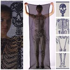 life size self portrait skeleton scarf