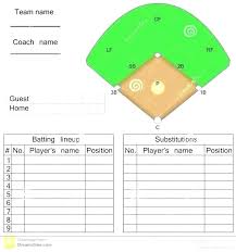 Softball Lineup Cards Template To Baseball Card Free Batting Order