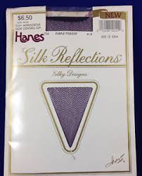 Details About Purple Silky Herringbone Stockings Hanes Silk Reflections Twilight Pantyhose Ab