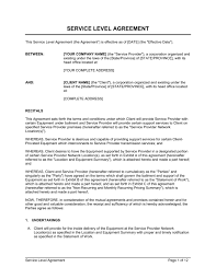 Service Level Agreement Template Word Pdf By Business In A Box