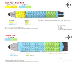 Airlines Past Present Twa Seat Guide Map